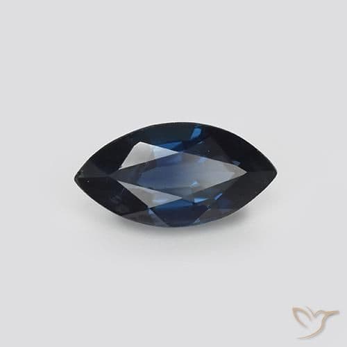 1.17ct Natural Blackish Blue Sapphire, Marquise, 9.2x4.7 mm
