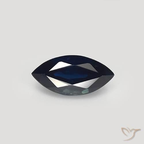 1.07ct Natural Blackish Blue Sapphire, Marquise, 9.1x4.5 mm