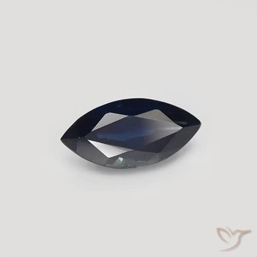 1.07ct Natural Blackish Blue Sapphire, Marquise, 9.1x4.5 mm