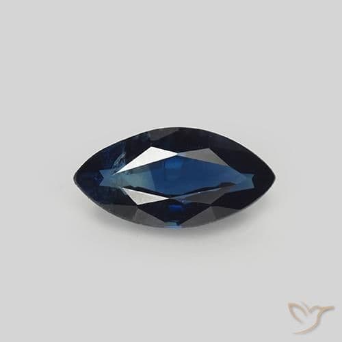 1.17ct Natural Blackish Blue Sapphire, Marquise, 9.2x4.7 mm