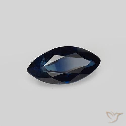 1.02ct Natural Dark Blue Sapphire, Marquise, 9x4.6 mm
