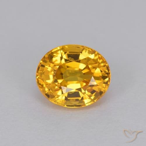 1.22ct Natural Dark Golden Sapphire, Oval Cut, 6.2x5.3 mm