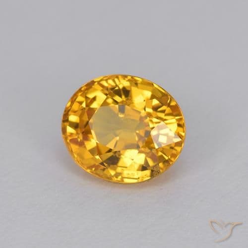 1.22ct Natural Dark Golden Sapphire, Oval Cut, 6.2x5.3 mm