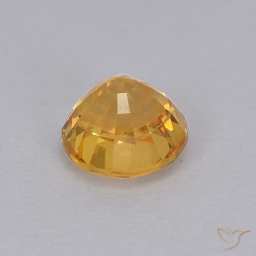 1.05ct Natural Gold Sapphire, Round Cut, 5.56 mm