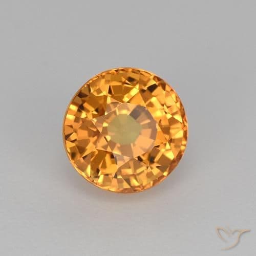 1.17ct Natural Gold Sapphire, Round Cut, 5.65 mm
