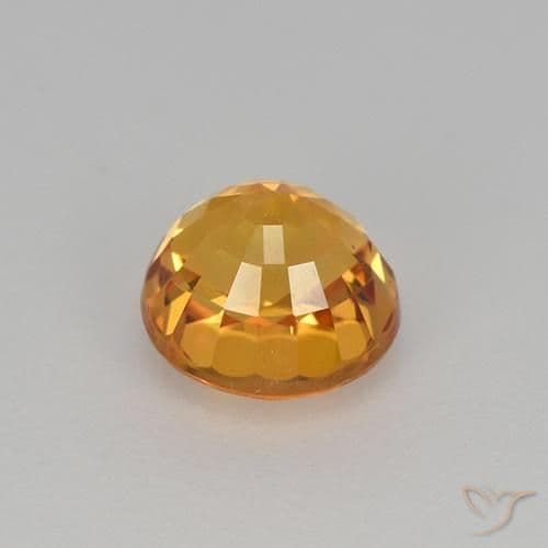 1.17ct Natural Gold Sapphire, Round Cut, 5.65 mm