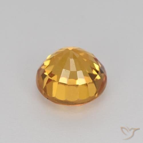 1.16ct Natural Medium Orange Sapphire, Round Cut, 5.66 mm