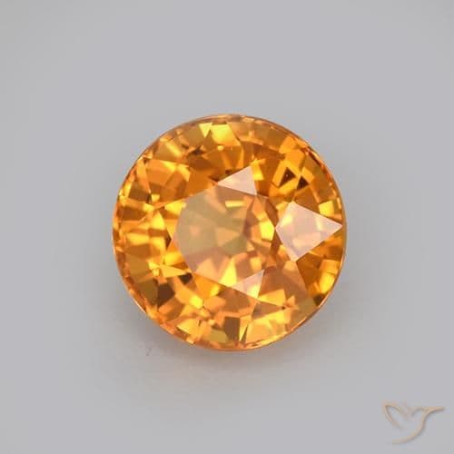 1.24ct Natural Gold Sapphire, Round Cut, 5.68 mm