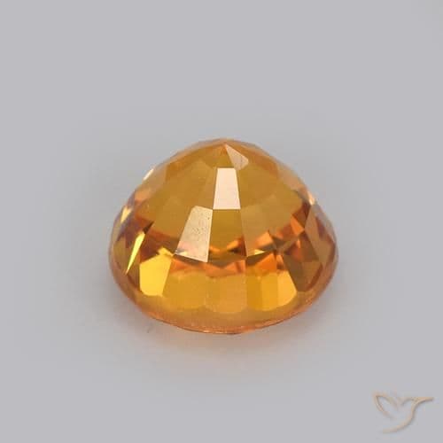 1.24ct Natural Gold Sapphire, Round Cut, 5.68 mm