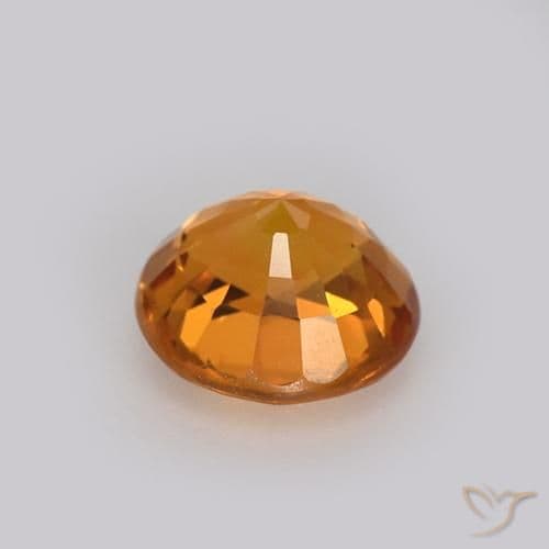 0.99ct Natural Deep Orange-Gold Sapphire, Round Cut, 5.66 mm