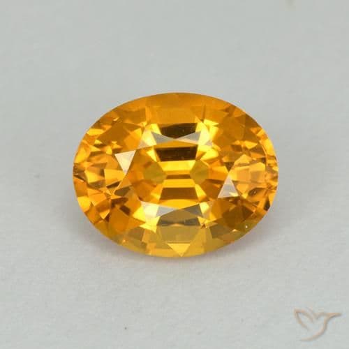 1.07ct Natural Gold Sapphire, Oval Cut, 6.5x5.5 mm