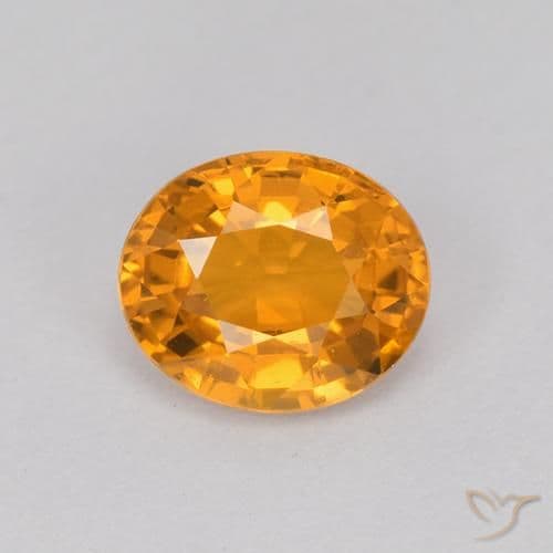 1.07ct Natural Gold Sapphire, Oval Cut, 6.5x5.5 mm
