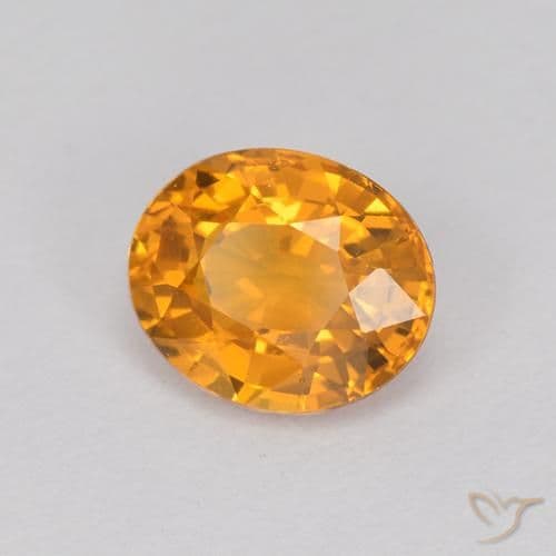 1.07ct Natural Gold Sapphire, Oval Cut, 6.5x5.5 mm