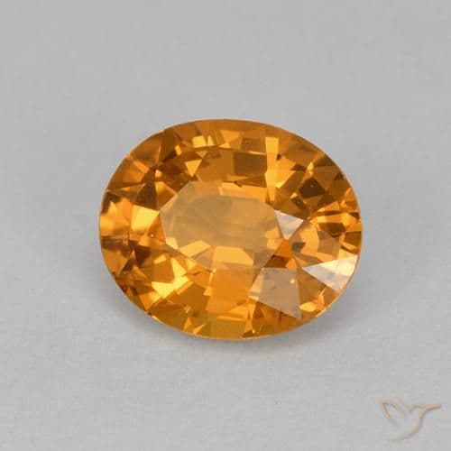 1.14ct Deep Orange-Gold Sapphire, Oval Cut, 6.9x5.6 mm