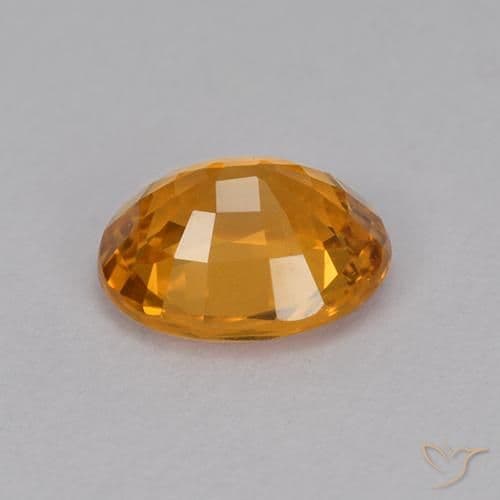 1.14ct Deep Orange-Gold Sapphire, Oval Cut, 6.9x5.6 mm