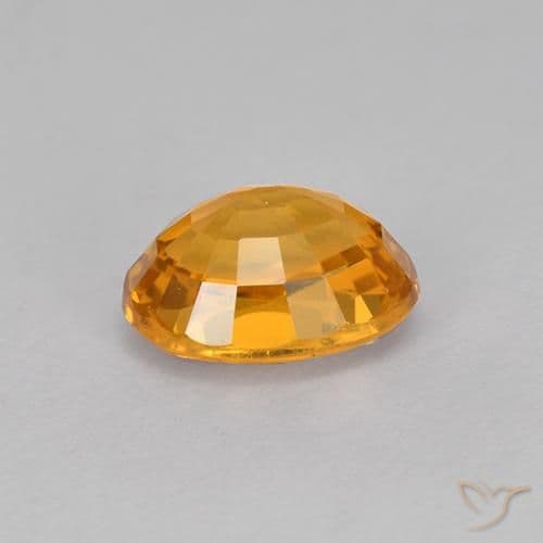 1.03ct Natural Orange-Gold Sapphire, Oval Cut, 6.4x5 mm