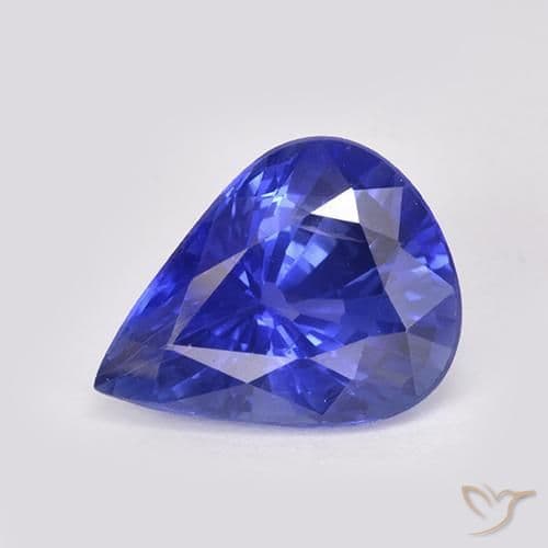 4.38ct Intense Violet Blue Sapphire, Pear Shape, 11.5x8.9 mm