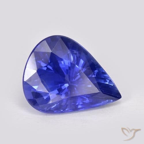 4.38ct Intense Violet Blue Sapphire, Pear Shape, 11.5x8.9 mm