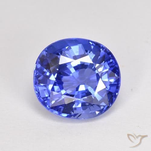 3.66ct Light Cornflower Blue Sapphire, Oval Cut, 9x8.4 mm