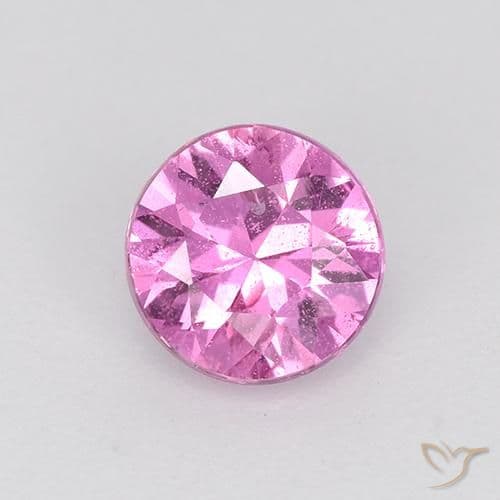 0.58ct Natural Purple-Pink Sapphire, Round Cut, 5.05 mm