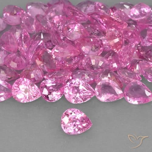 0.36ct Natural Intense Pink Sapphire, Pear Shape, 4.9x4 mm