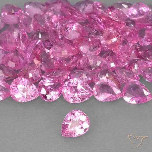 0.36ct Natural Intense Pink Sapphire, Pear Shape, 4.9x4 mm