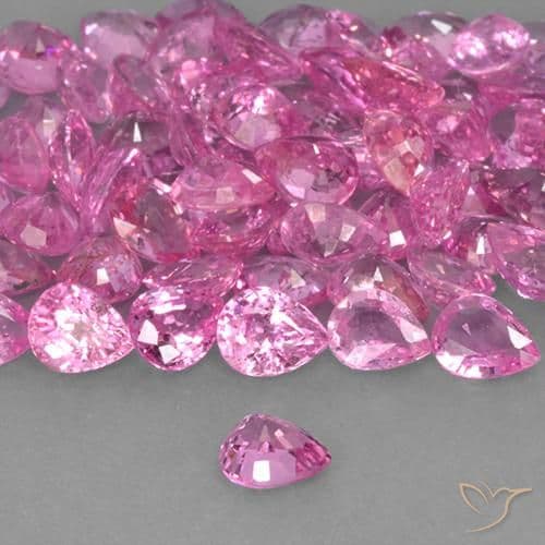 0.36ct Natural Intense Pink Sapphire, Pear Shape, 4.9x4 mm