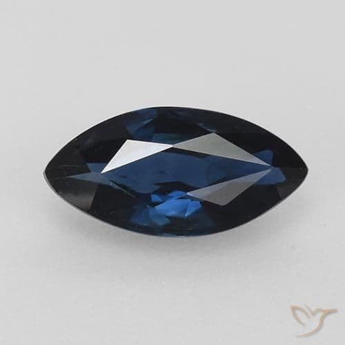 0.72ct Natural Midnight Blue Sapphire, Marquise, 7.9x4.1 mm