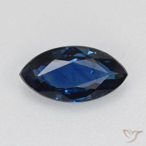 0.74ct Natural Navy Blue Sapphire, Marquise, 7.9x4.2 mm
