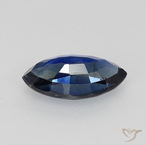 0.74ct Natural Navy Blue Sapphire, Marquise, 7.9x4.2 mm