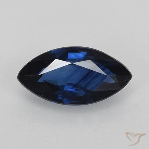 0.80ct Natural Dark Blue Sapphire, Marquise, 8.2x4.2 mm