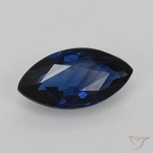 0.80ct Natural Dark Blue Sapphire, Marquise, 8.2x4.2 mm