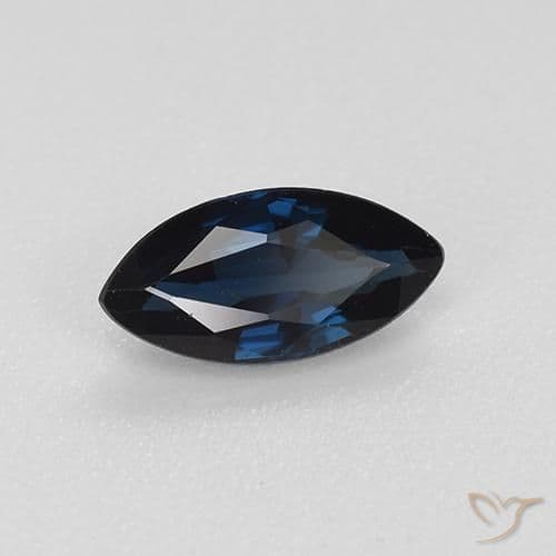 0.73ct Natural Dark Blue Sapphire, Marquise, 8.1x4 mm
