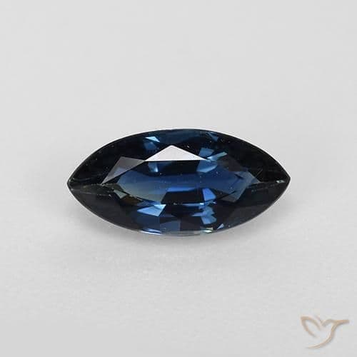0.75ct Natural Dark Blue Sapphire, Marquise, 8x3.8 mm