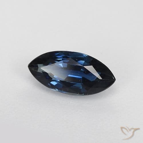 0.75ct Natural Dark Blue Sapphire, Marquise, 8x3.8 mm