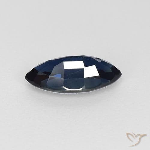 0.77ct Natural Midnight Blue Sapphire, Marquise, 8.2x4 mm