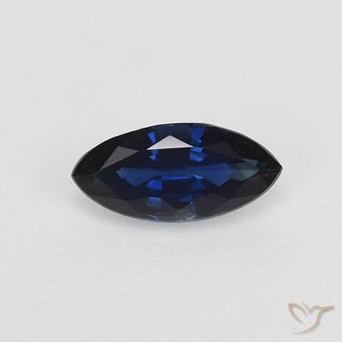 0.67ct Natural Dark Blue Sapphire, Marquise, 7.7x3.8 mm