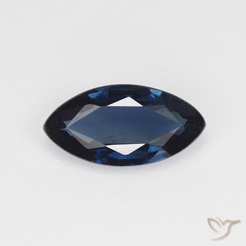 0.69ct Natural Midnight Blue Sapphire, Marquise, 8.3x4.2 mm