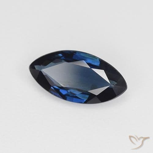 0.69ct Natural Midnight Blue Sapphire, Marquise, 8.3x4.2 mm