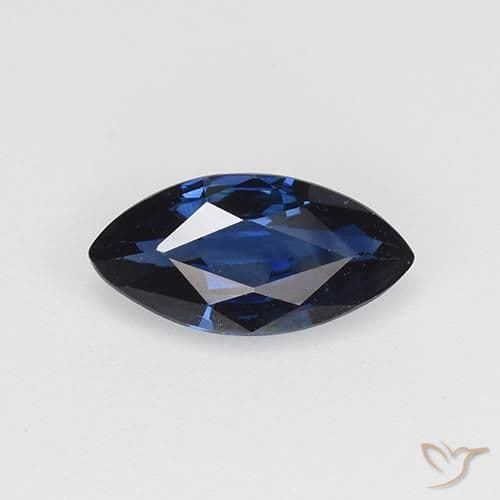 0.69ct Natural Dark Blue Sapphire, Marquise, 8.2x4.1 mm