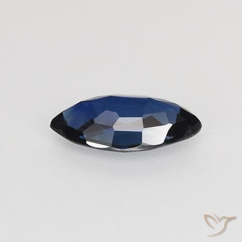 0.69ct Natural Dark Blue Sapphire, Marquise, 8.2x4.1 mm