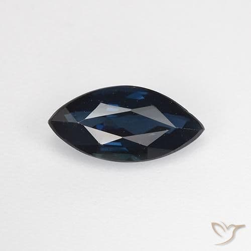 0.64ct Natural Dark Blue Sapphire, Marquise, 8x3.9 mm
