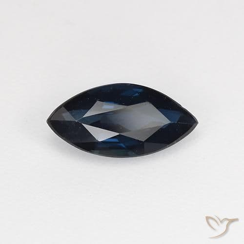 0.64ct Natural Dark Blue Sapphire, Marquise, 8x3.9 mm