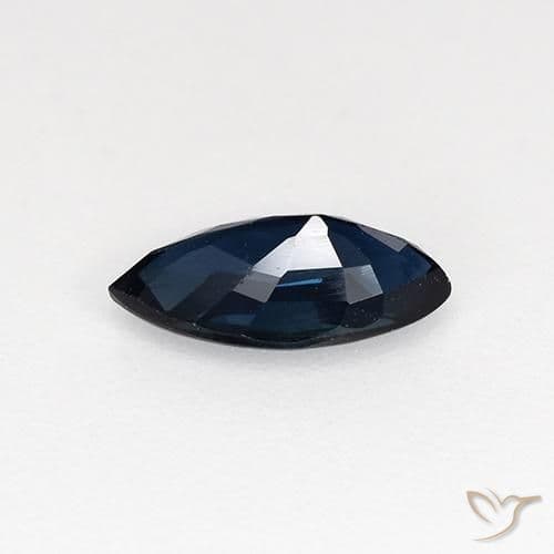 0.64ct Natural Dark Blue Sapphire, Marquise, 8x3.9 mm