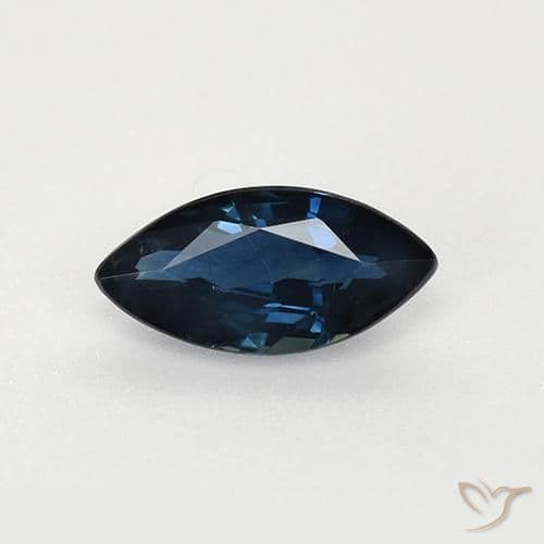 0.71ct Natural Dark Blue Sapphire, Marquise, 8.1x4 mm