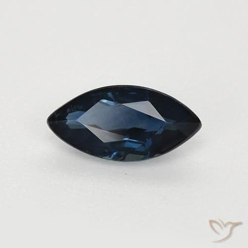 0.71ct Natural Dark Blue Sapphire, Marquise, 8.1x4 mm
