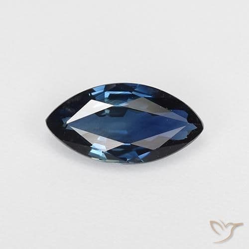 0.66ct Natural Midnight Blue Sapphire, Marquise, 8x4.2 mm