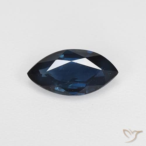 0.66ct Natural Midnight Blue Sapphire, Marquise, 7.8x4.1 mm