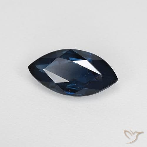 0.66ct Natural Midnight Blue Sapphire, Marquise, 7.8x4.1 mm