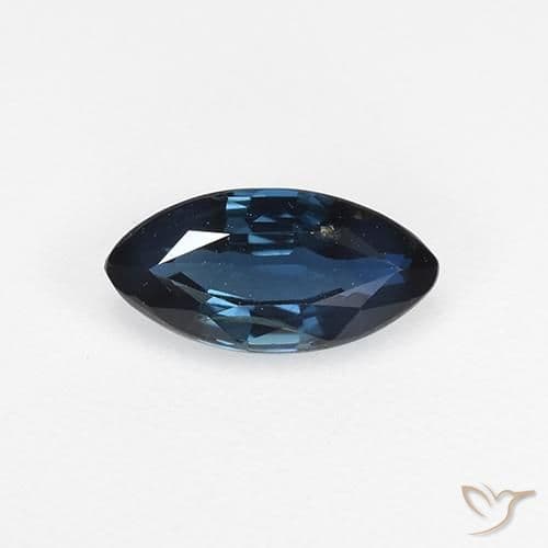 0.67ct Natural Dark Blue Sapphire, Marquise, 7.7x3.8 mm